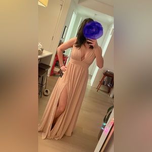 Lulus mauve/pale pink gown size Small